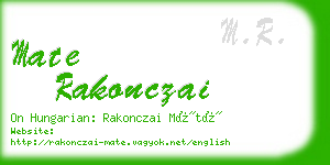 mate rakonczai business card